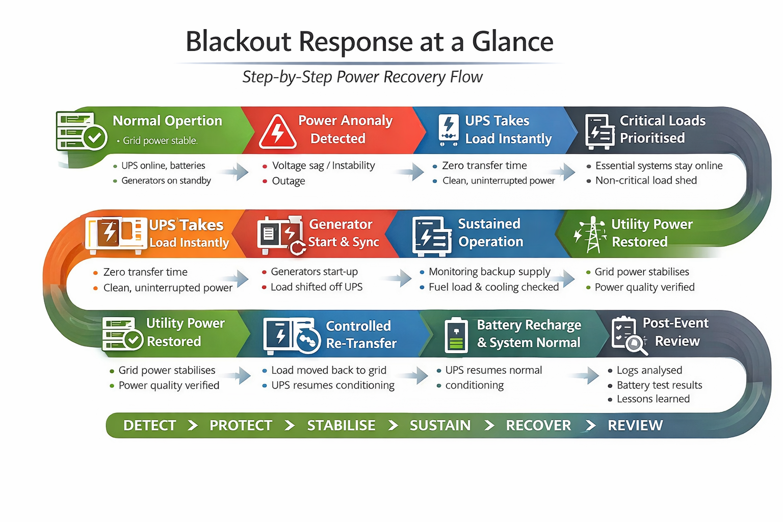 data centre blackout checklist